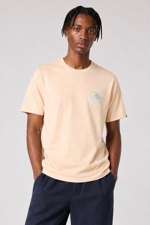 AI model photo - Vans Man Vintage Mini Dual Palm Tee Apricot Ice VN0A3H5LP1J