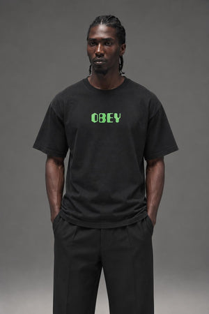 AI model photo - OBEY Mens OBEY Grafx T-Shirt Off Black 166913151