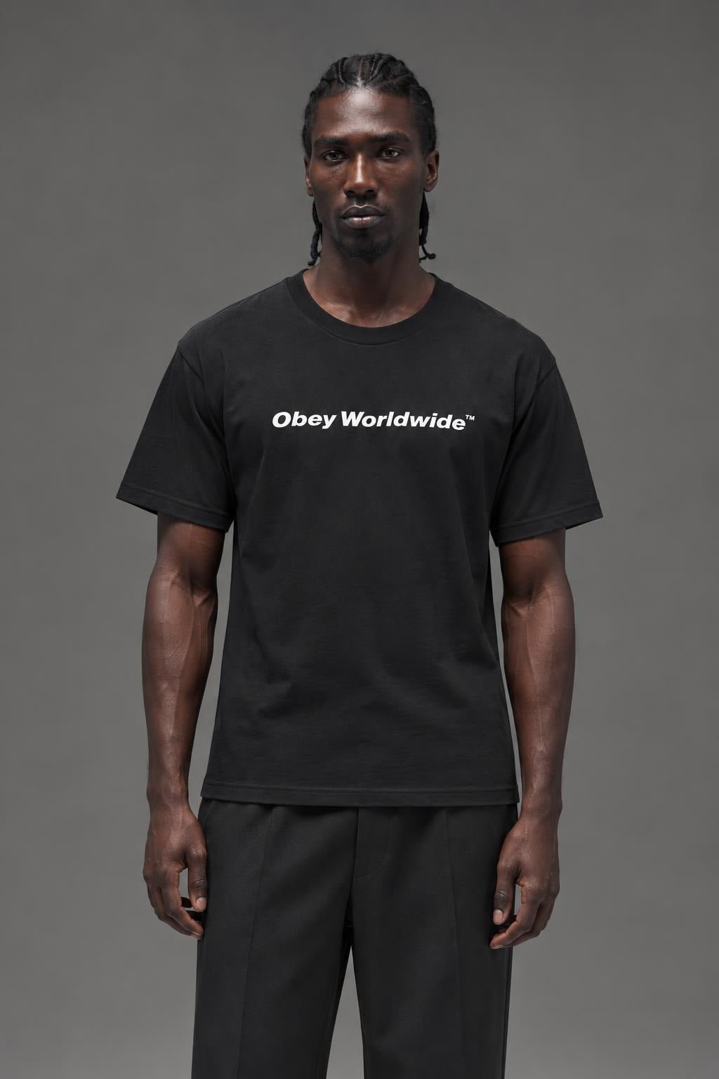 AI model photo - OBEY Worldwide Classic T-Shirt Black 165262370