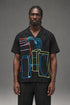 AI model photo - OBEY Men's Pantry SS Shirt Black 181210375 BLK