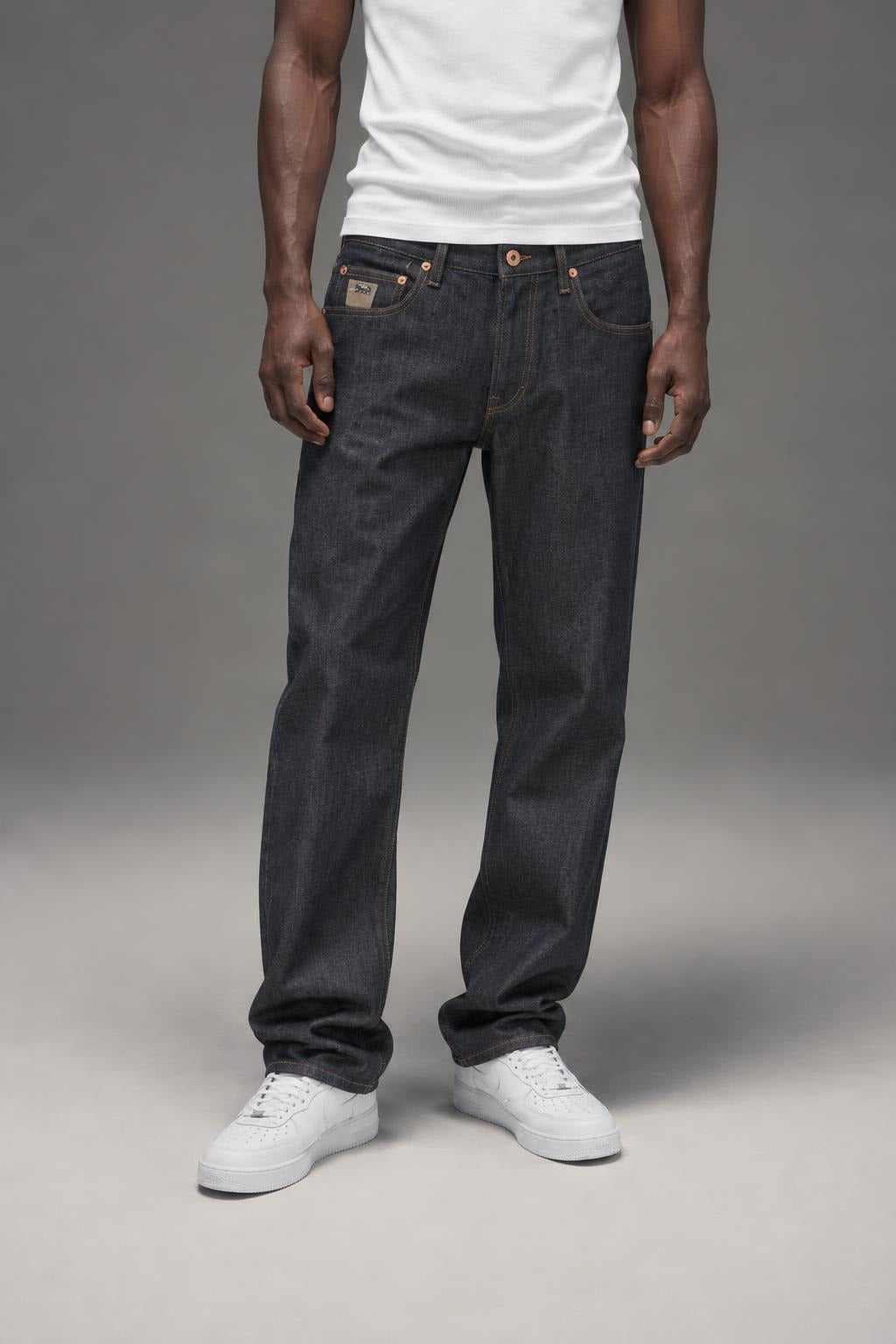 AI model photo - April77 Men's Joey Japan Raw Jeans Indigo Raw PGJJAPA
