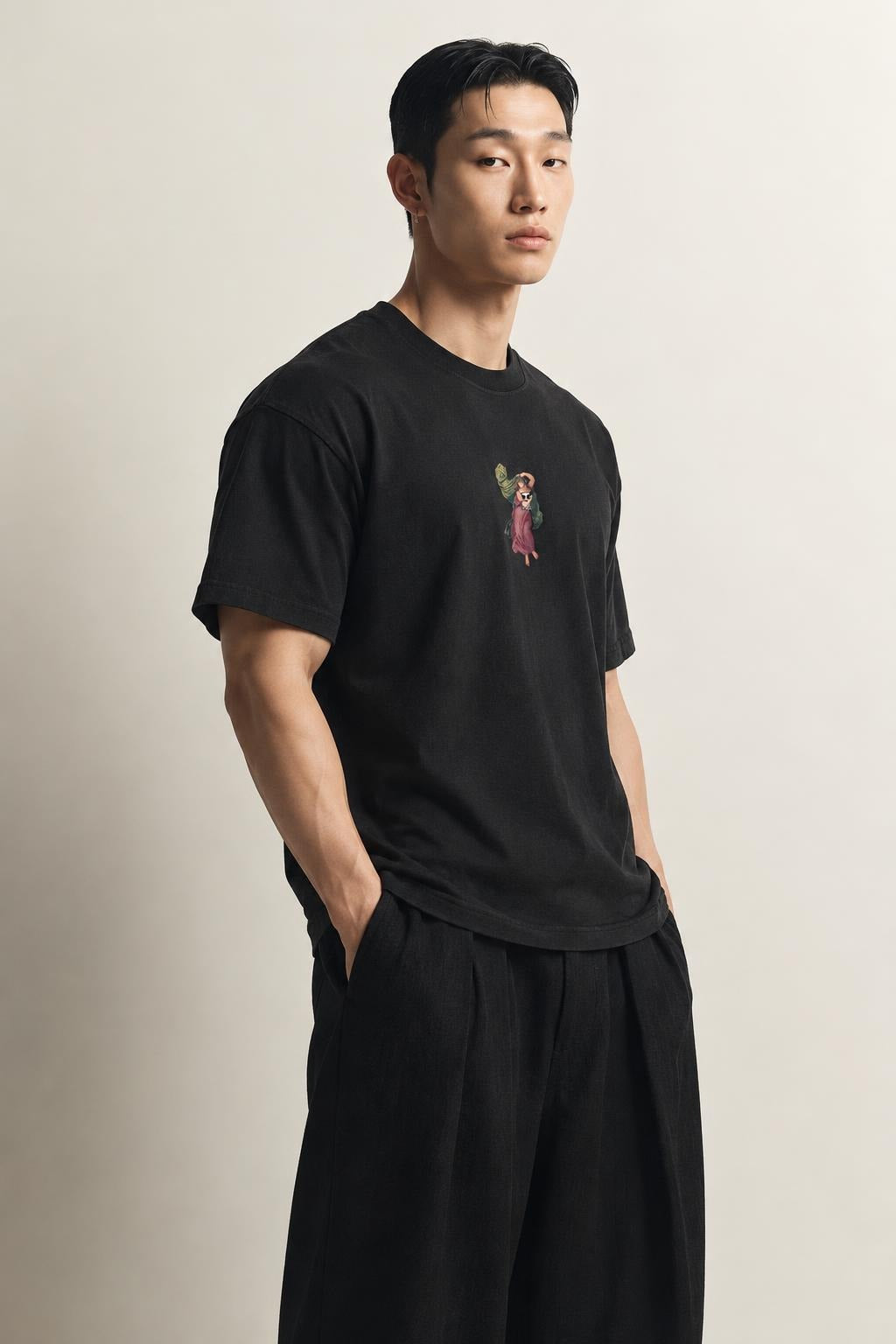 AI model photo - OBEY Beast Of Burden Classic T-Shirt Black 165262616