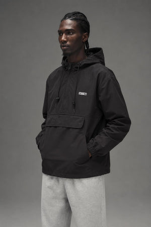 AI model photo - OBEY Recess II Anorak Black 121800420