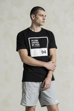 AI model photo - Globe Block Tee Black GB01410004