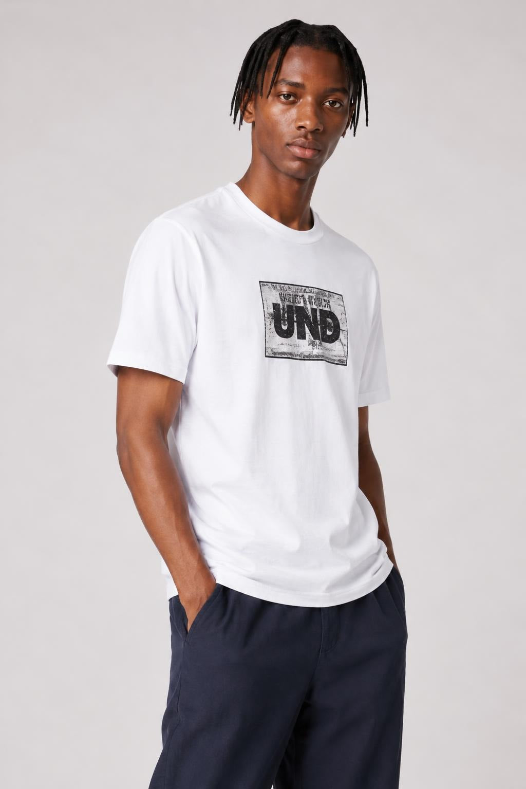 AI model photo - Undefeated Territories Tee White 5900844