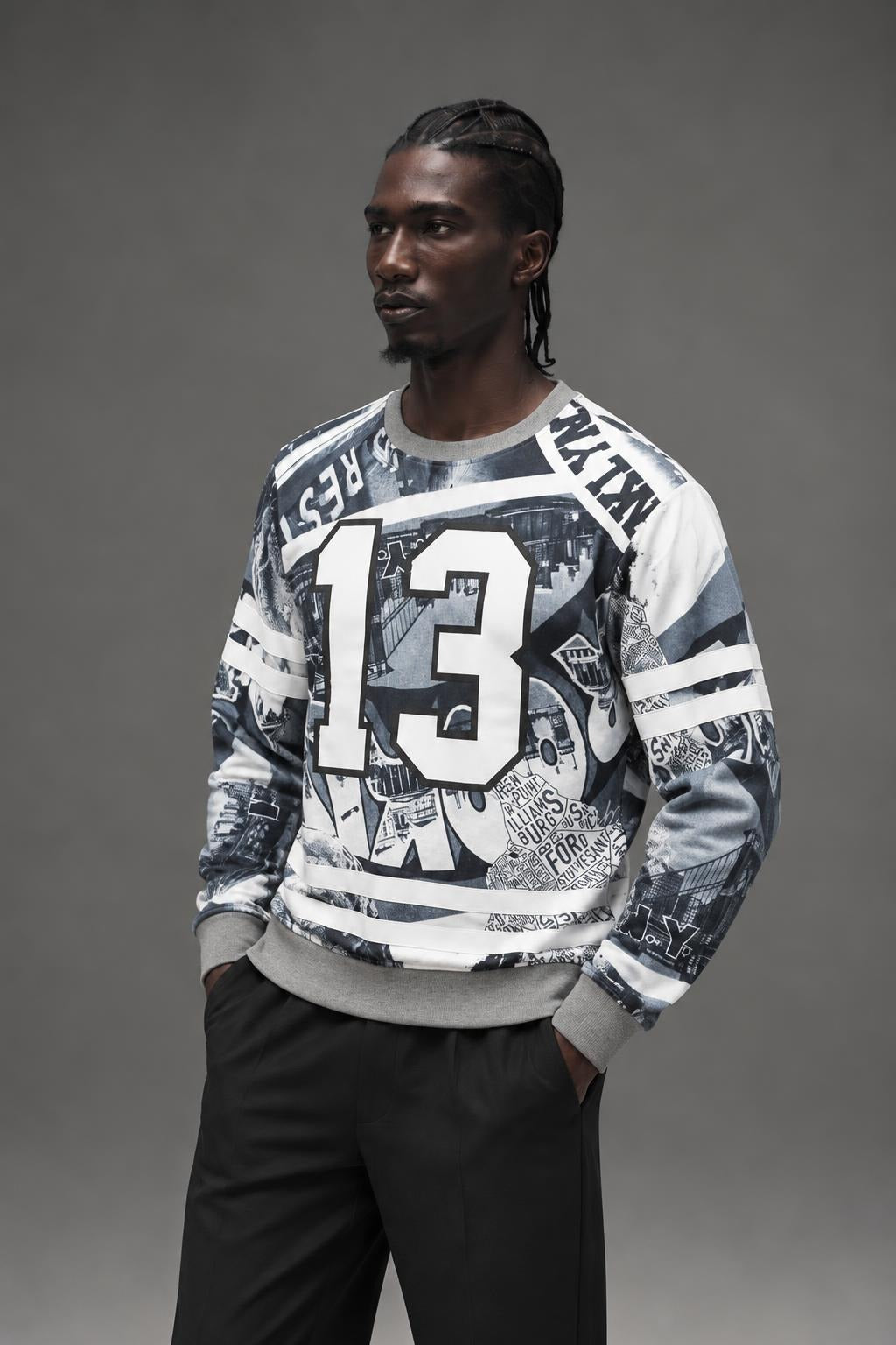 AI model photo - Post Game Brooklyn Full Sub Crew Tee PG2010