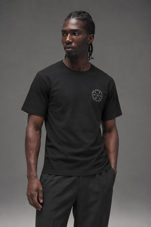 AI model photo - OBEY Doomsday Basic T-Shirt Black 163082324