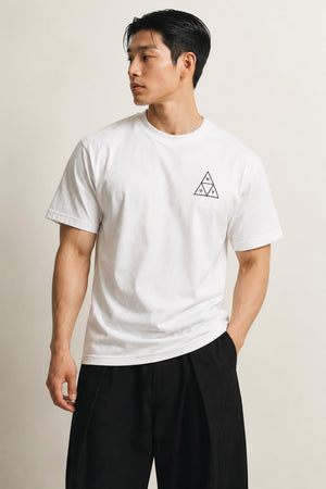 AI model photo - HUF Set Triple Triangle Short Sleeve T-Shirt Wheat TS01953 WHE