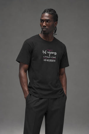 AI model photo - HUF Lovely Sort Short Sleeve Tee Black TS01200