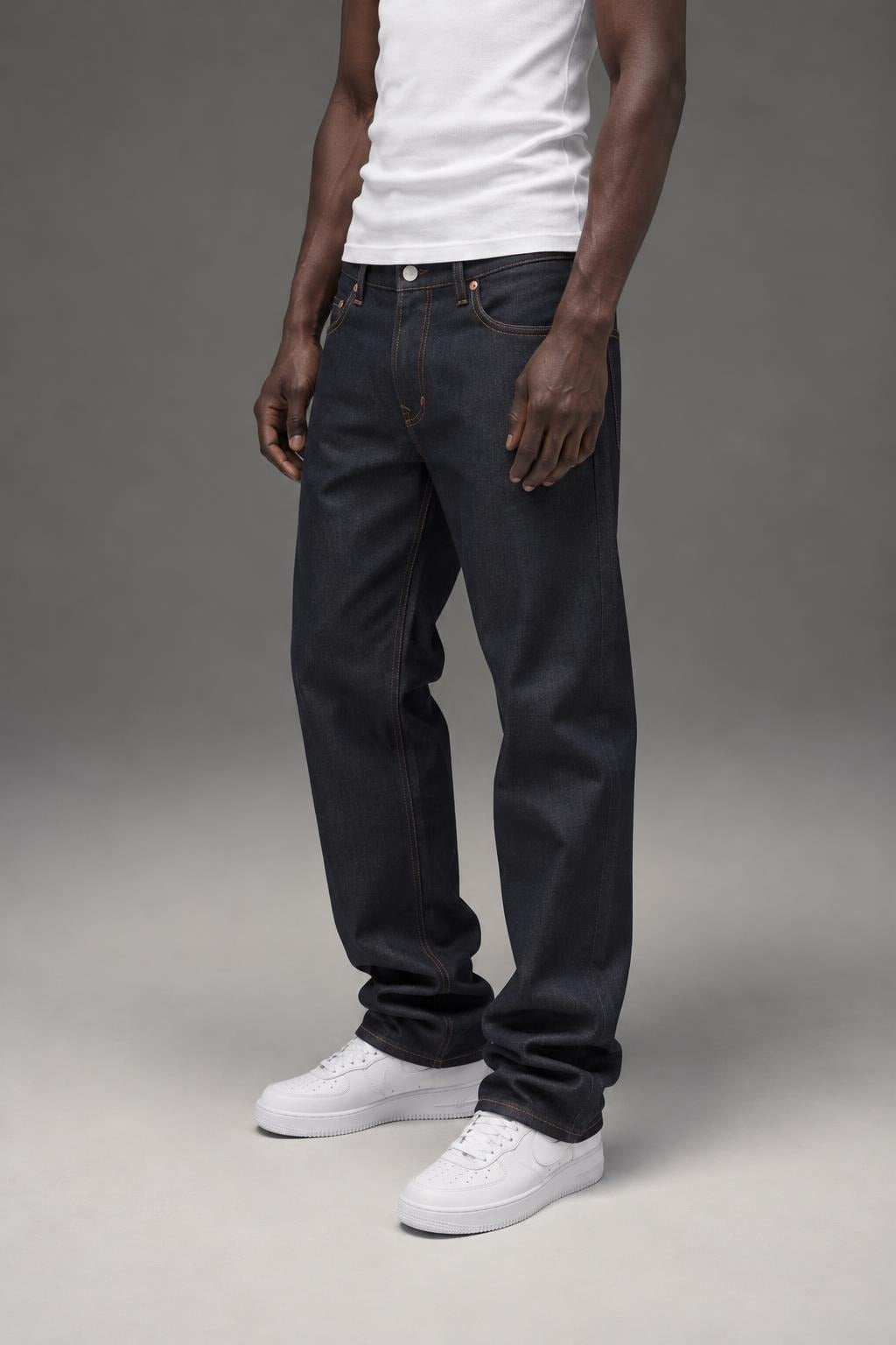 AI model photo - WESC Eddy 5-Pocket Jean Raw Clean 0005127