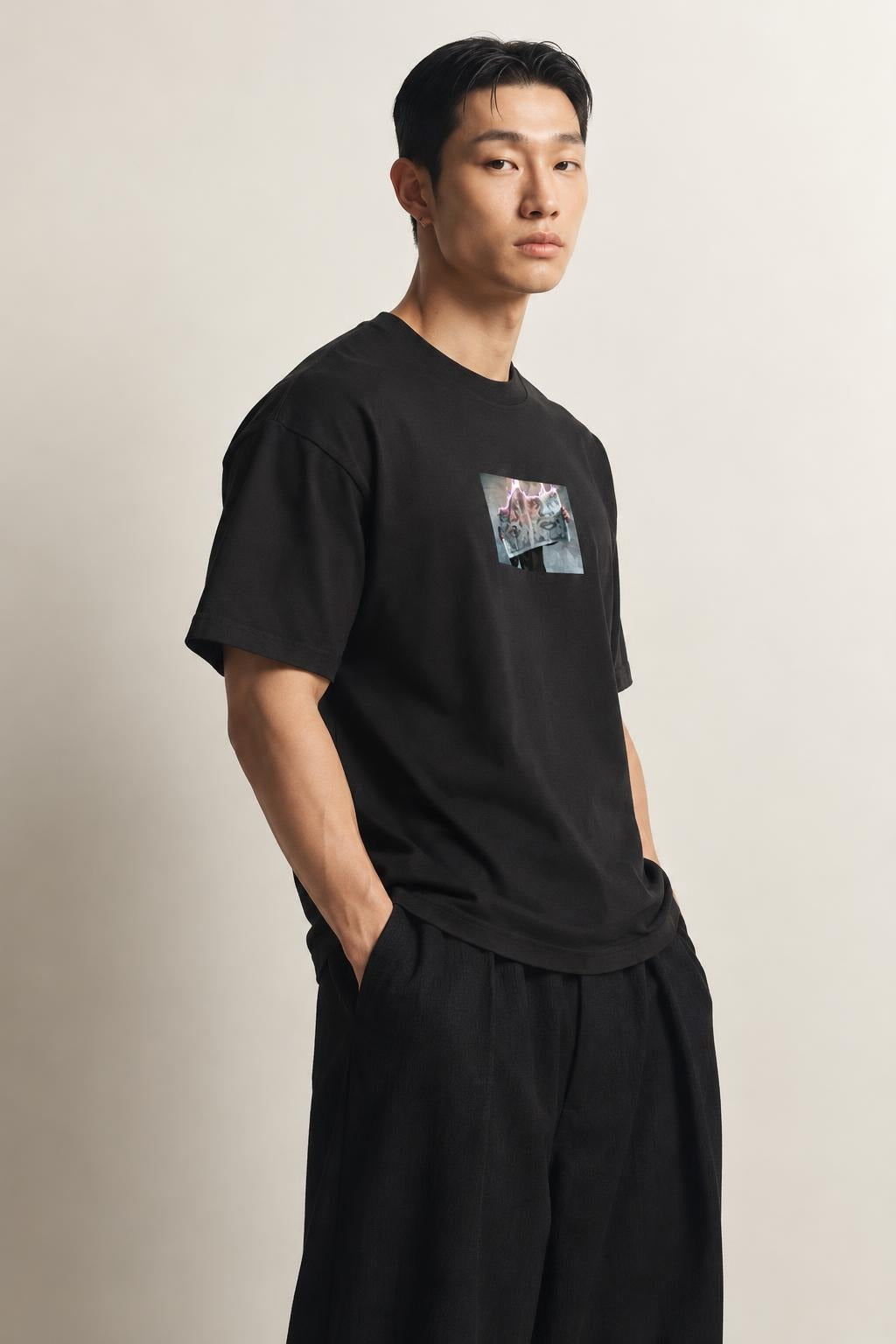AI model photo - OBEY No News Is Good News Classic T-Shirt Black 165262625