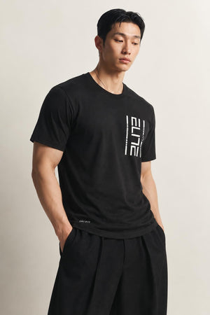 AI model photo - Nike Men's Elite Dri-Fit T-Shirt Black AA4517 010 N7