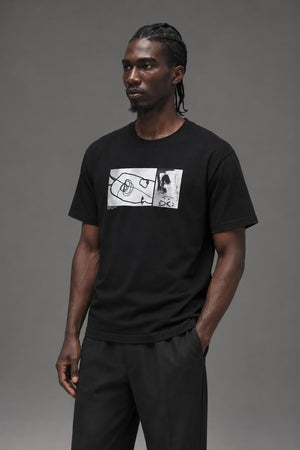 AI model photo - HUF Mason Photos T-Shirt Black TS02351 BLK