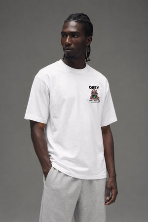 AI model photo - OBEY Love & Unity Now T-Shirt White 165264103 WHT