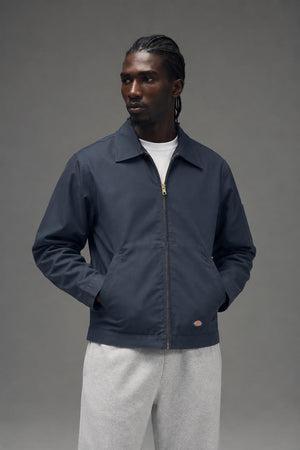 AI model photo - Dickies Mens Unlined Eisenhower Jacket Airforce Blue DJT750AF