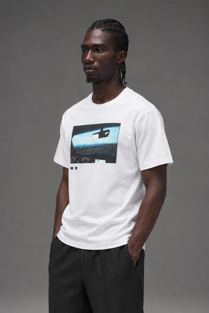 AI model photo - HUF Kodak Rear View T-Shirt White TS02466 WHT