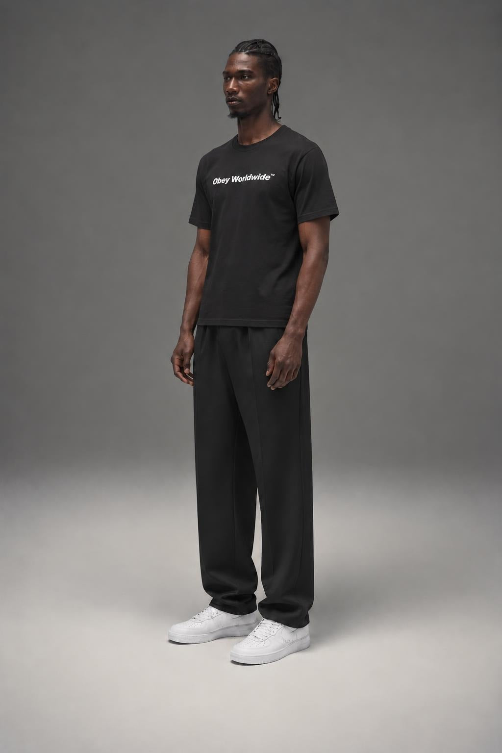 AI model photo - OBEY Worldwide Classic T-Shirt Black 165262370
