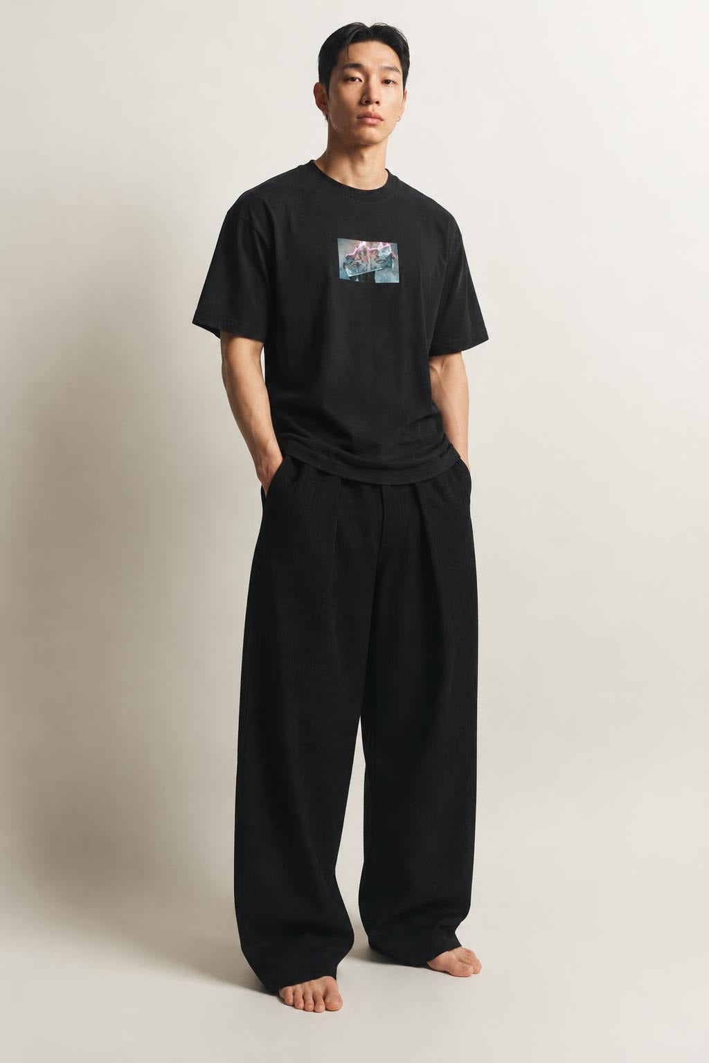 AI model photo - OBEY No News Is Good News Classic T-Shirt Black 165262625