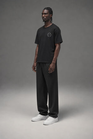 AI model photo - OBEY Doomsday Basic T-Shirt Black 163082324