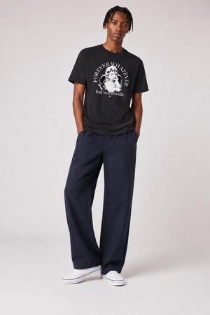 AI model photo - HUF Forever Whatever Omen Short Sleeve Tee Black TS01172