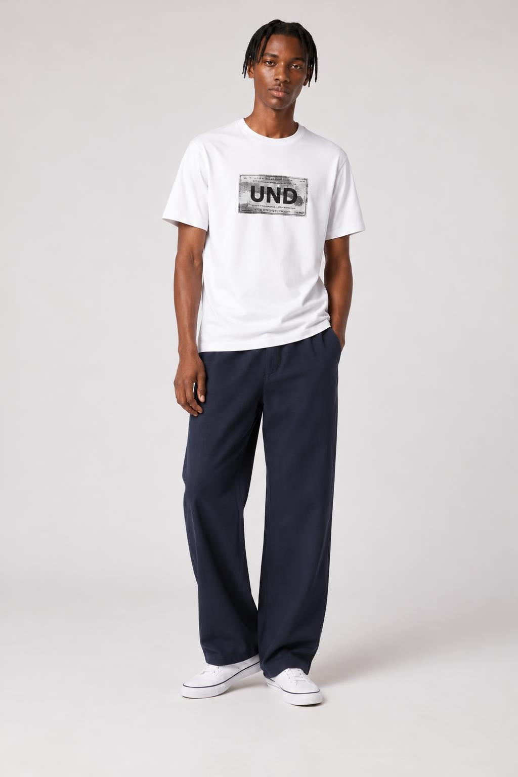 AI model photo - Undefeated Territories Tee White 5900844
