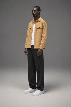 AI model photo - OBEY Cordell Woven Almond 181200305