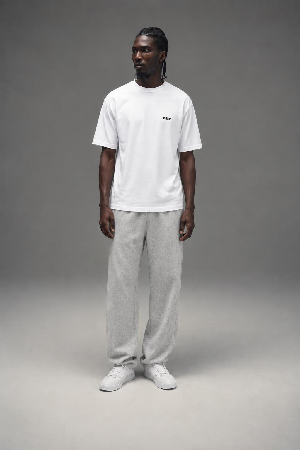 AI model photo - OBEY Target Icon T-Shirt White 165264065 WHT