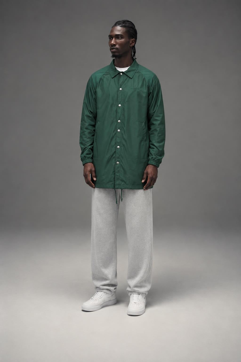 AI model photo - Undefeated 3Rd Quarter Jacket Green 515132