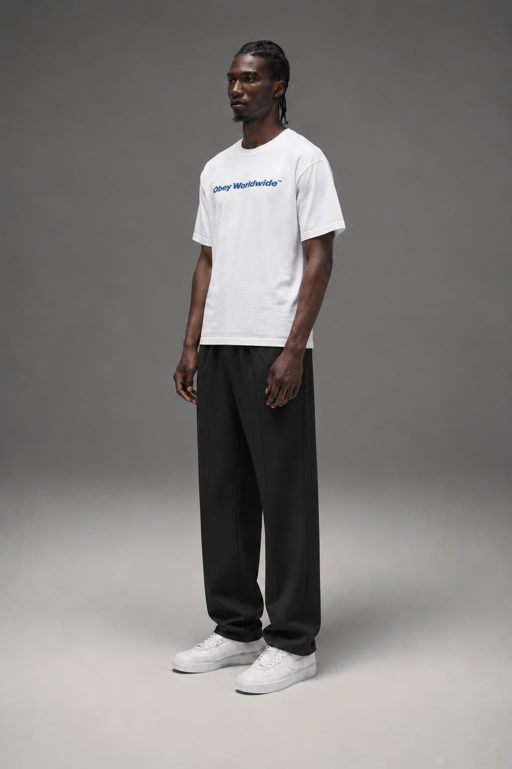 AI model photo - OBEY Worldwide Classic T-Shirt White 165262370