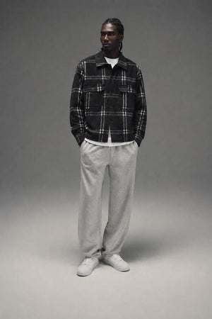 AI model photo - OBEY Entrada Shirt Jacket Black multi 121160063 BKM