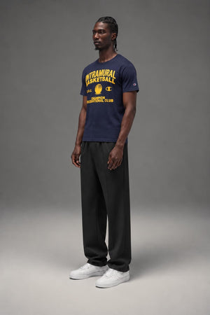 AI model photo - Champion Classic Graphic T-Shirt, Intramural Basketball Navy GT23H 586Q8B 031