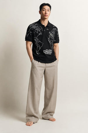 AI model photo - Lacoste Men's Short Sleeve Polo Shirt Black PH8046 031