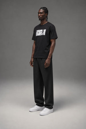 AI model photo - HUF Mason Photos T-Shirt Black TS02351 BLK