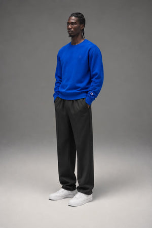 AI model photo - Champion Men's Powerblend Fleece Crew C Logo Surf The Web S0888 407D55 GUX