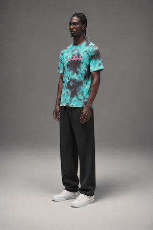 AI model photo - HUF Chemistry S/S Tee Teal TS01379
