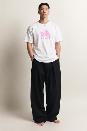 AI model photo - HUF Data Death S/S Tee White TS01333