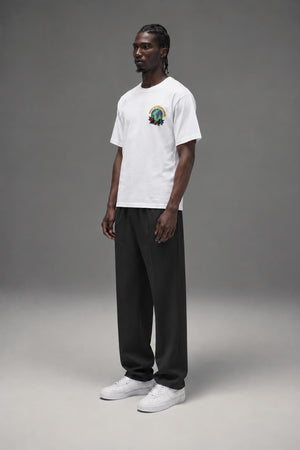 AI model photo - OBEY Floral Globe Classic Tee White 163002312
