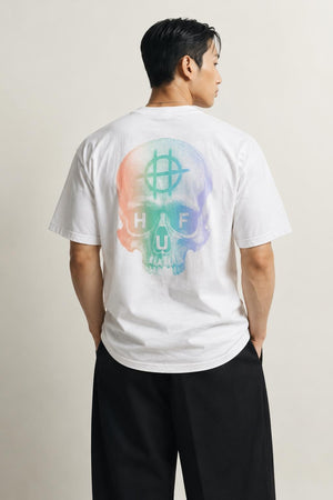 AI model photo - HUF Data Death S/S Tee White TS01333