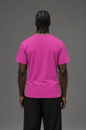 AI model photo - HUF Downward Spiral Short Sleeve T-Shirt Coral TS01170