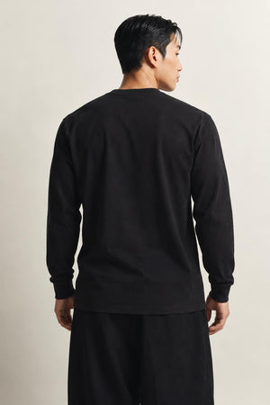 AI model photo - HUF Mens 8-Bit L/S Tee Black TS01490