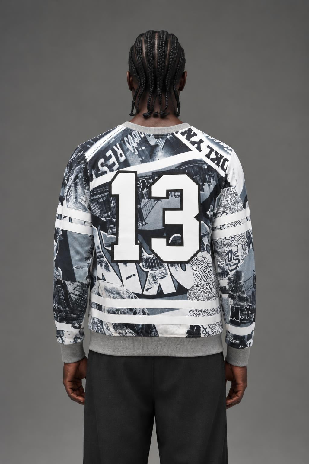 AI model photo - Post Game Brooklyn Full Sub Crew Tee PG2010