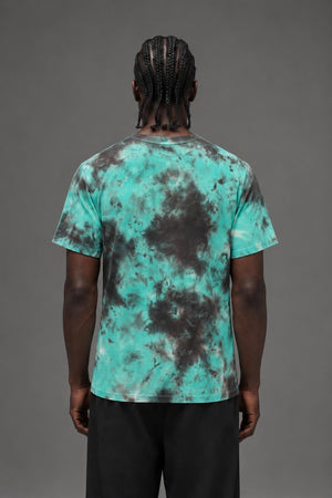 AI model photo - HUF Chemistry S/S Tee Teal TS01379