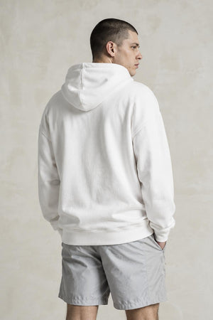 AI model photo - Von Dutch Mens Popeye Logo Cotton Fleece Hoodie Off White FM152V