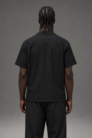 AI model photo - OBEY Men's Pantry SS Shirt Black 181210375 BLK