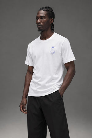 AI model photo - Nike Men's Sportswear Footwear T-Shirts White CT6868 100 N11