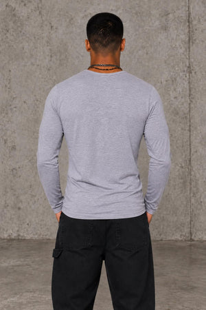 AI model photo - Tom Tailor Mens Melange T-Shirt Grey T2607 103230501