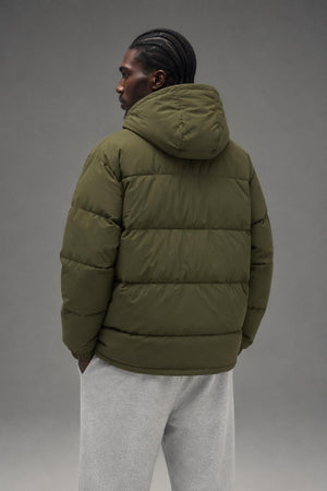 AI model photo - OBEY Brunswick Puffer Kombu Green 121800568 KBG