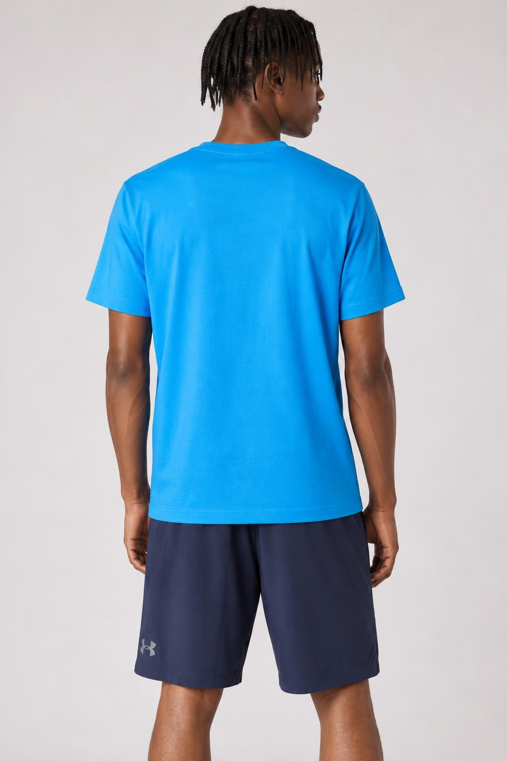 AI model photo - Under Armour Mens Raid 10 Shorts Midnight Navy/Steel 1253527-410