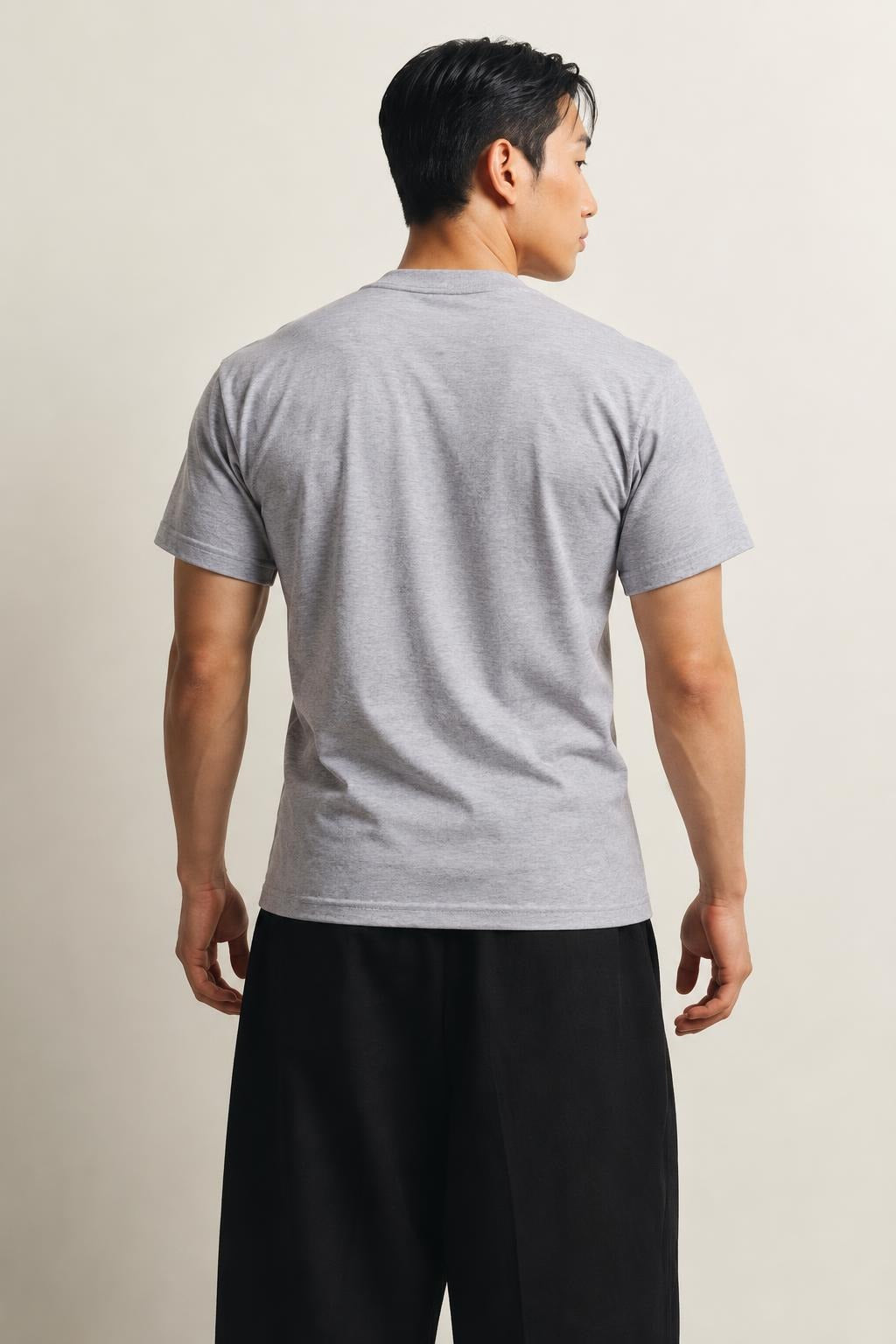 AI model photo - Rothco Grey Physical Training Navy T-Shirt Grey 60010 60011