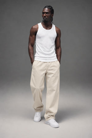 AI model photo - OBEY Bigwig Chino Pant Pigment Silver Grey 142020248 SIG